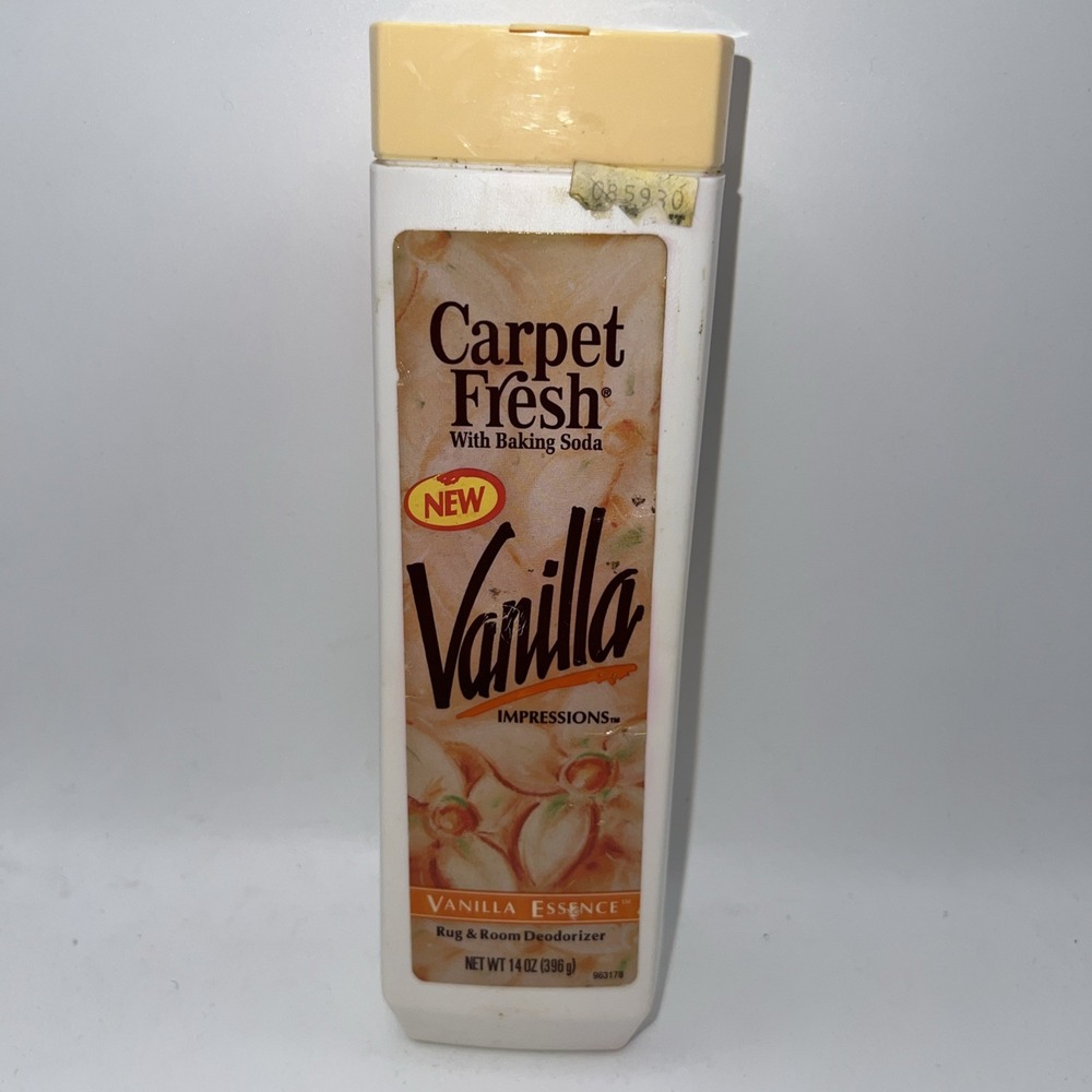 Vintage 90s Carpet Fresh Vanilla With Baking Soda‎ Rug Deodorizer Half Full Prop